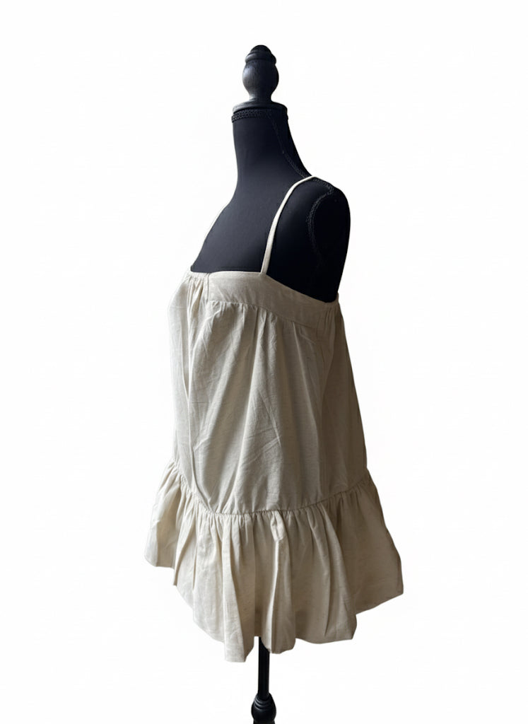 Summer Breeze Cotton Linen Short Dress