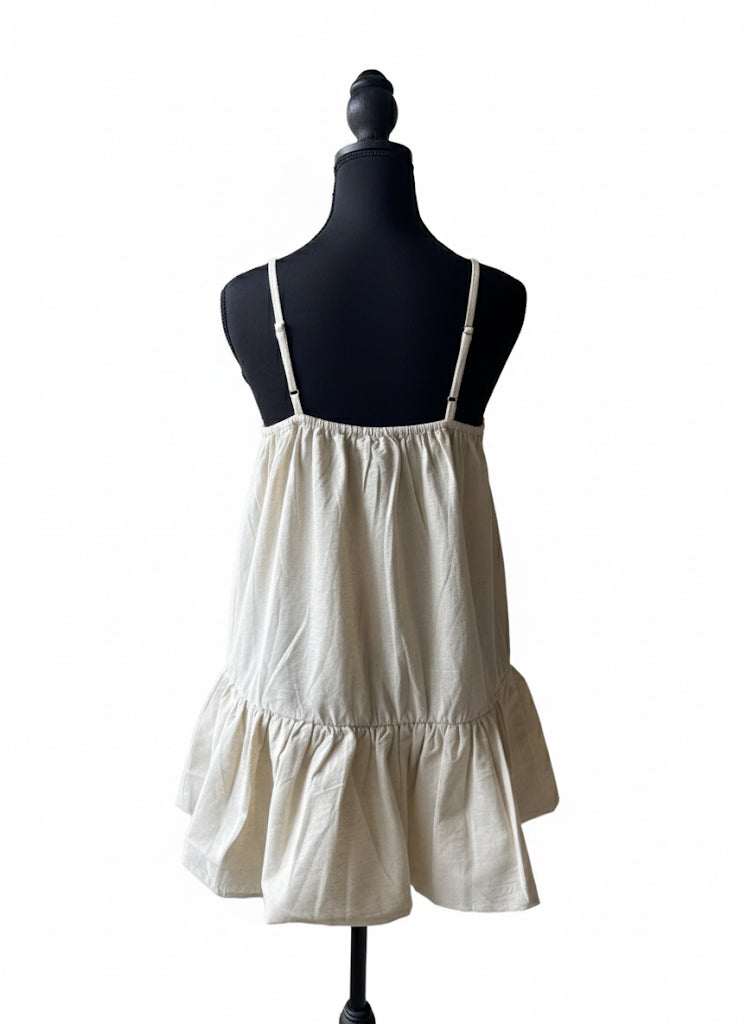Summer Breeze Cotton Linen Short Dress