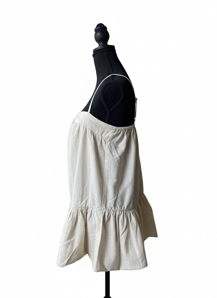 Summer Breeze Cotton Linen Short Dress