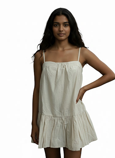 Summer Breeze Cotton Linen Short Dress